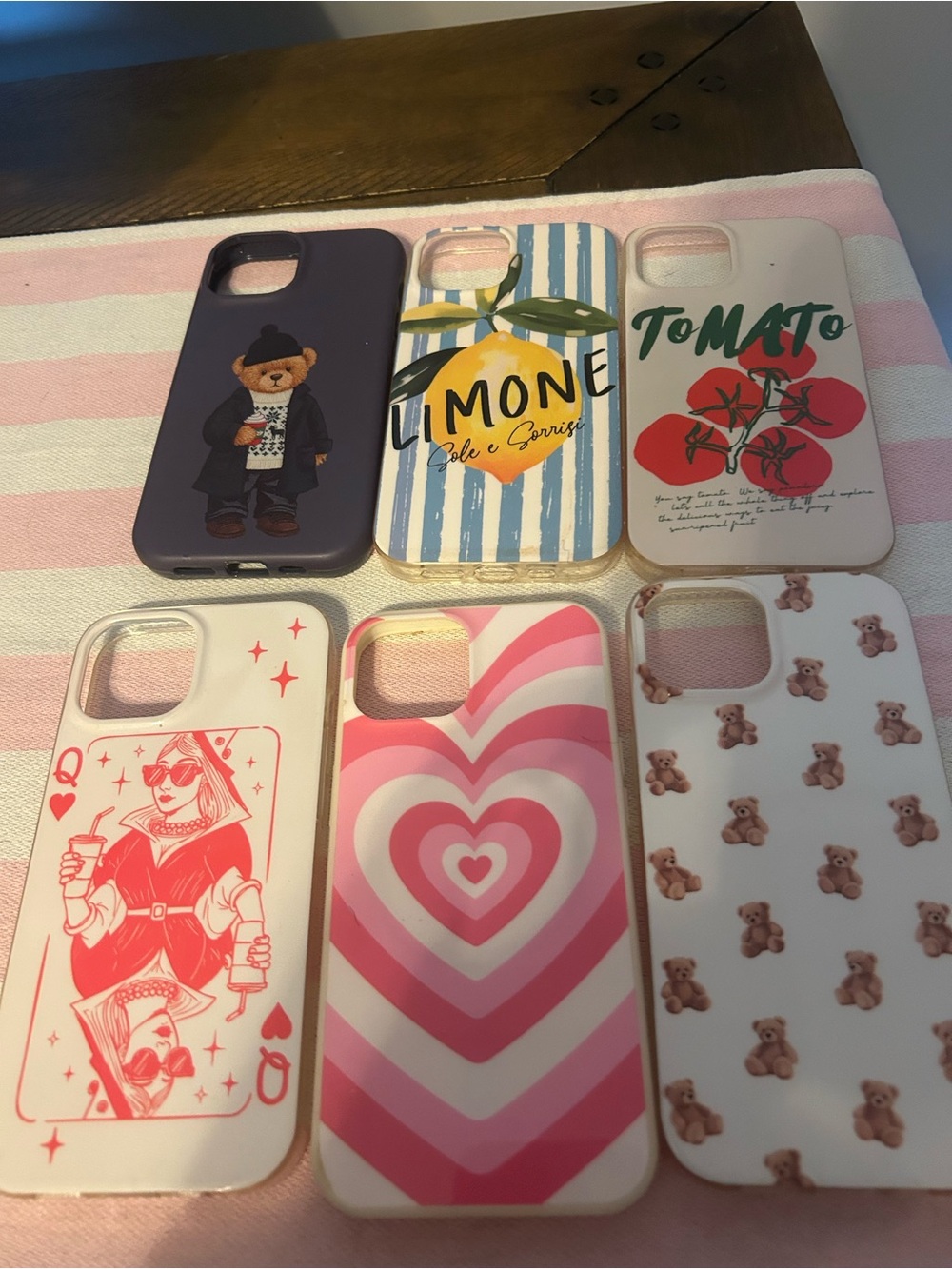 6 Assorted Cute Pattern iPhone 14  Cases